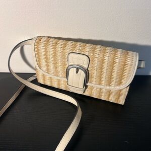Circus by Sam Edelman Woven Beige and Cream Crossbody Bag